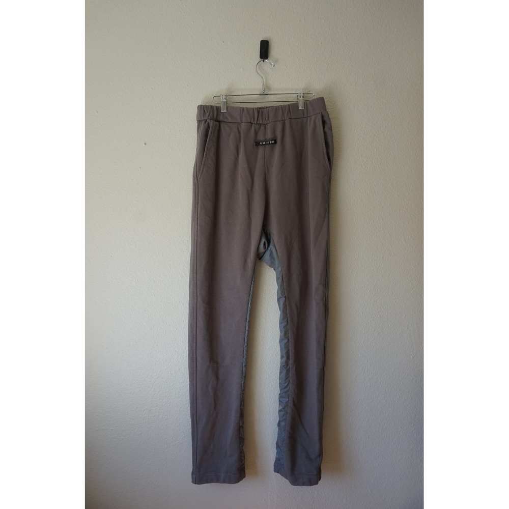 Fear of God Athleisure Streetwear Sweatpants 6th Coll. Nylon Panel Taupe‎ Grey L